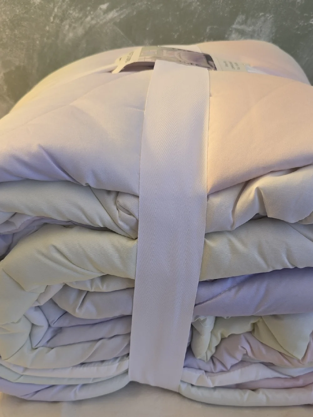 Wave Print Comforter & 2 Standard Shams Set - Pastel Multicolor (Full/Queen) New